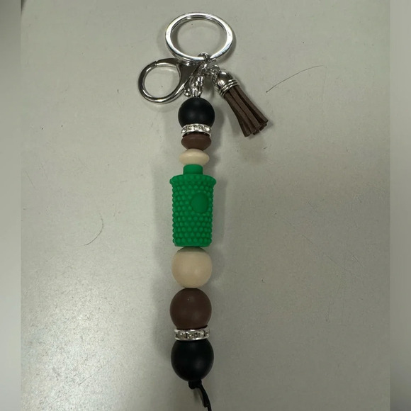 Beaded Tumbler Keychain - Picture 1 of 1